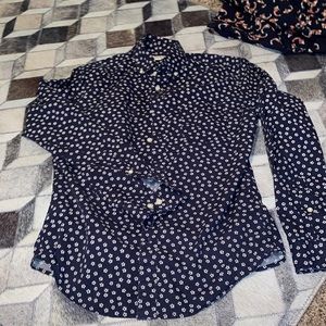 Men’s long sleeve casual button down collar shirt
